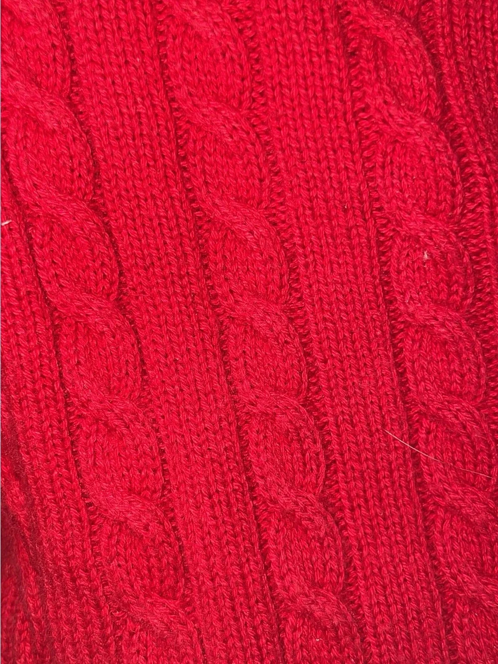 Ralph Lauren Baby Cable Knit Button-Up Sweater – Red, 24M